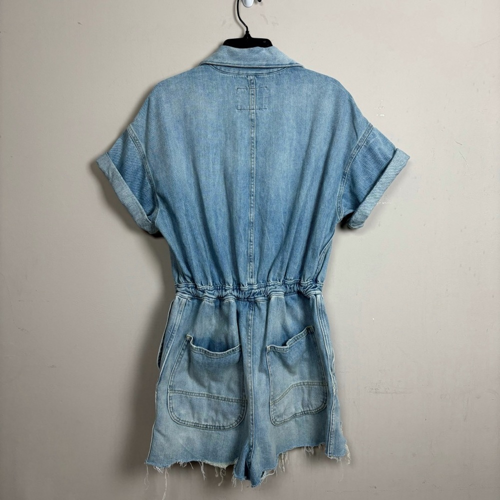 NWT R13 Mick Romper Toni Blue Medium Distressed Denim Blue Jean $745 SS - Picture 6 of 16